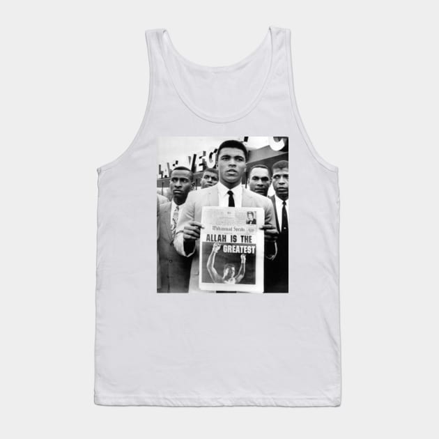 Muhammad Ali breaking news vintage Tank Top by White Name